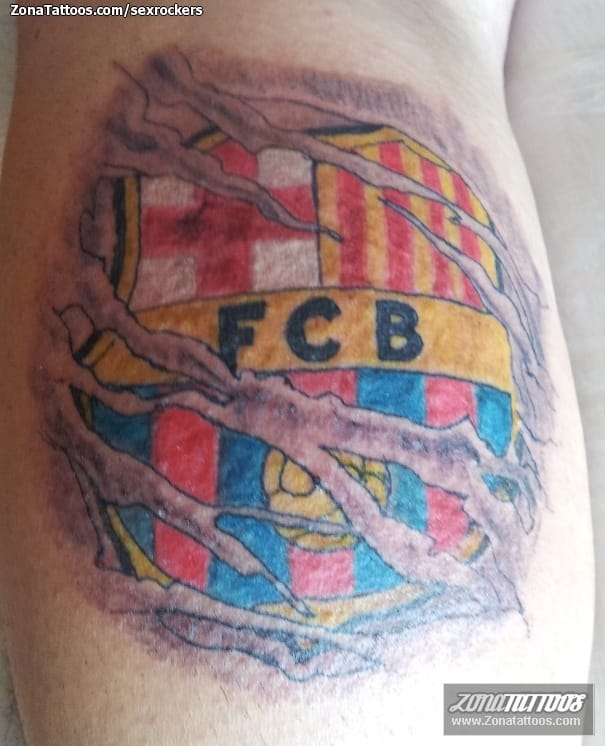 Foto de tatuaje Escudos, FCB, Deportes