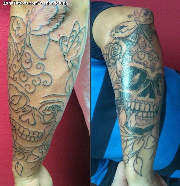 Tattoo photo Skulls, Forearm