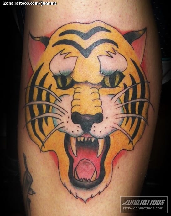 Tattoo photo Animals, Old School, Tigers