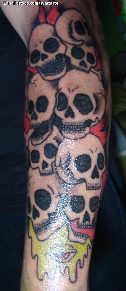 Foto de tatuaje Calaveras, Antebrazo