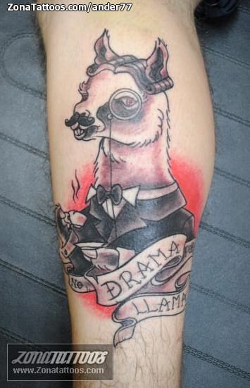 Foto de tatuaje Llamas, Animales