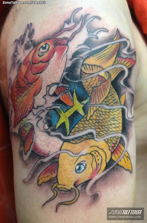 Foto de tatuaje Koi, Orientales, Peces