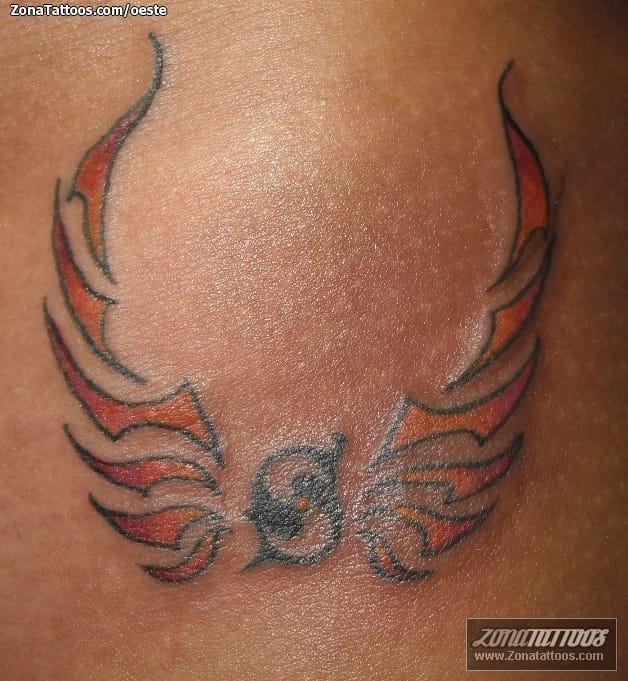 Tattoo photo Wings, Fires