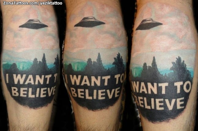 Tattoo photo Aliens, Letters