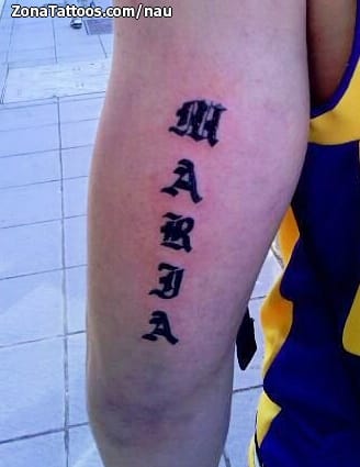 Foto de tatuaje Letras, Nombres, María