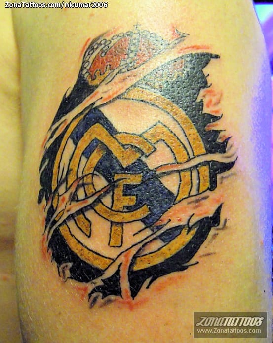 Foto de tatuaje Real Madrid, Escudos, Deportes