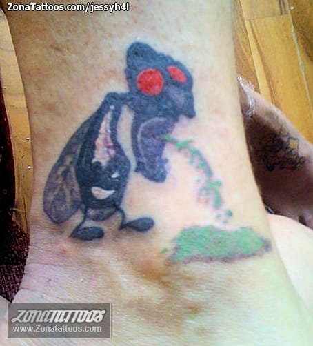 Foto de tatuaje Moscas, Insectos, Humor