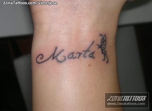 Tattoo photo Names, Letters, Marta