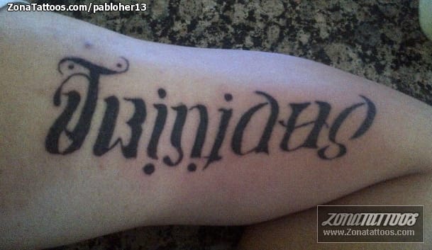 Foto de tatuaje Ambigramas, Letras