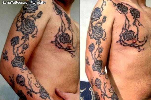 Foto de tatuaje Rosas, Flores