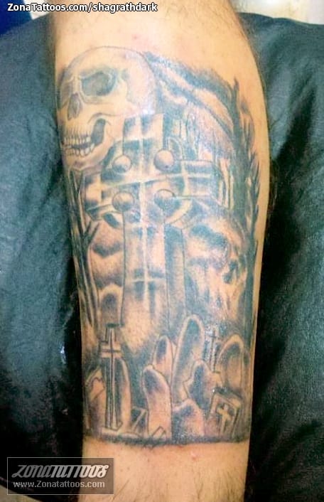 Tattoo photo Crosses, Skulls, Graveyards