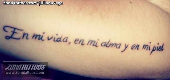 Foto de tatuaje Frases, Letras