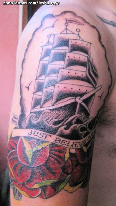 Foto de tatuaje Barcos, Cover Up