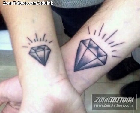 Foto de tatuaje Diamantes