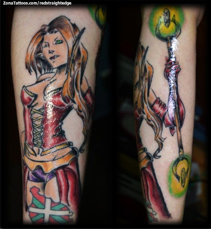 Foto de tatuaje Elfos, Fantasía, Brujas