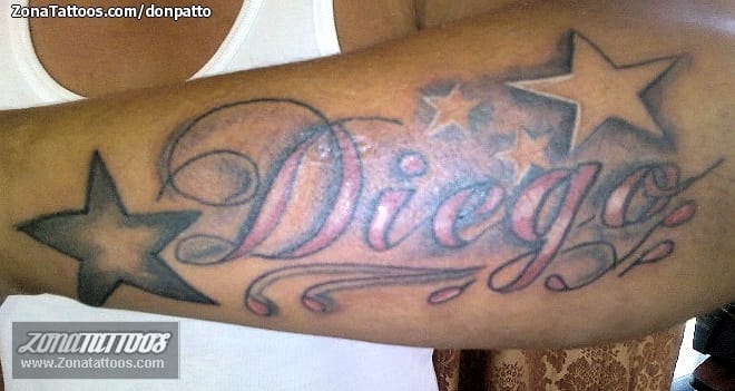 Tattoo photo Names, Letters, Diego