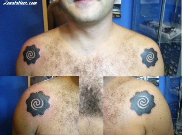 Foto de tatuaje Hombro, Rosas De Borneo