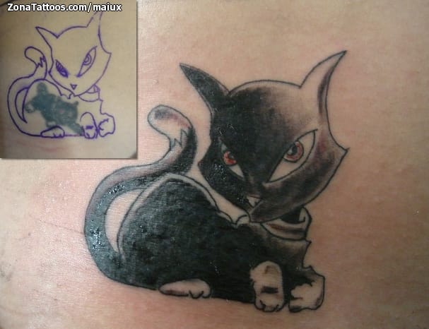 Tattoo photo Cover Up, Cats, Animals