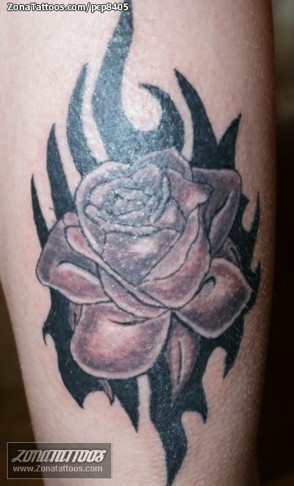 Tattoo photo Roses, Tribal, Flowers