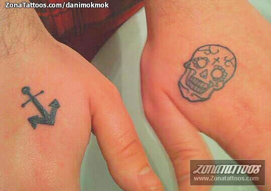 Foto de tatuaje Anclas, Calaveras, Sugar Skull