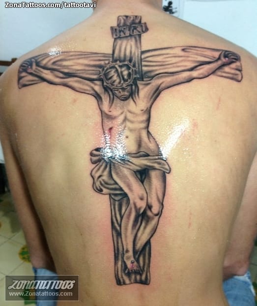 Tattoo photo Christ, Religious, Back