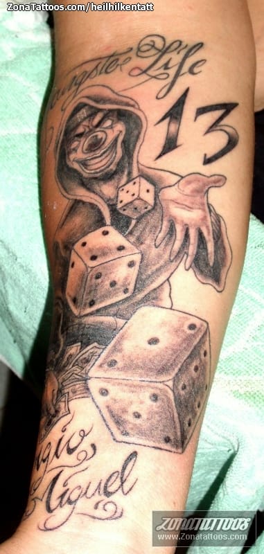 Tattoo photo Chicanos, Dice