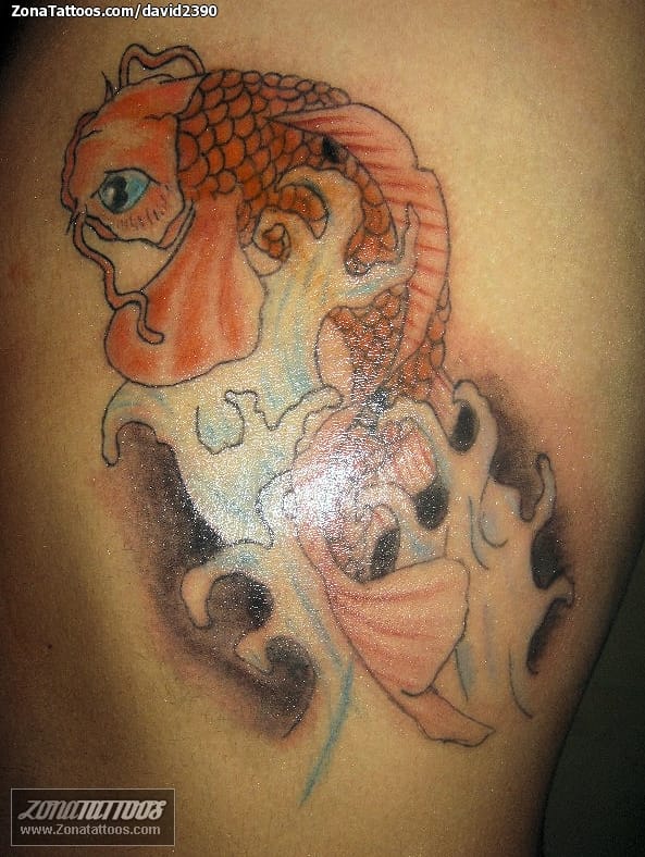 Foto de tatuaje Koi, Peces, Orientales