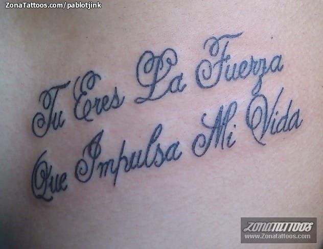 Foto de tatuaje Letras, Frases