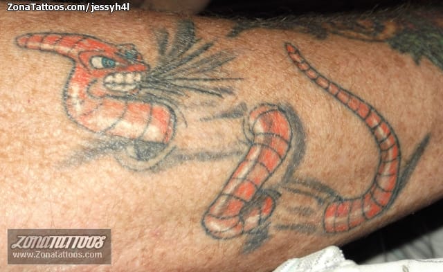 Tattoo photo Worms, Insects