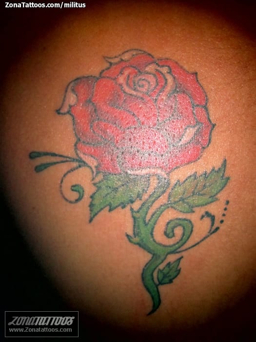 Foto de tatuaje Flores, Rosas