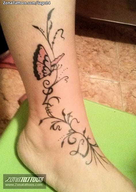 Tattoo Of Vines Butterflies