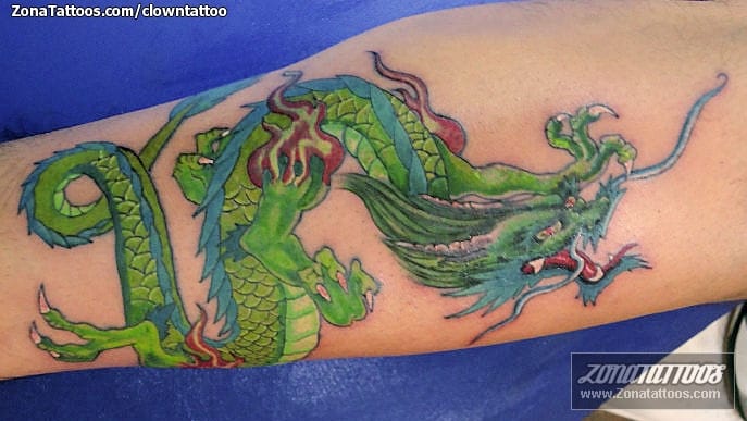 Foto de tatuaje Dragones, Orientales