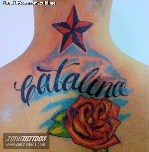 Foto de tatuaje Nombres, Catalina, Letras