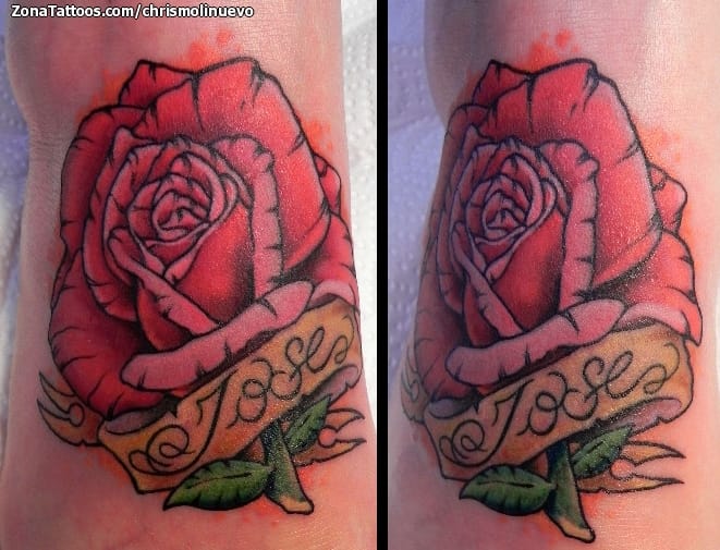 Tattoo photo Roses, Flowers