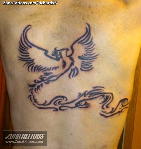 Tattoo photo Phoenix, Fantasy, Back