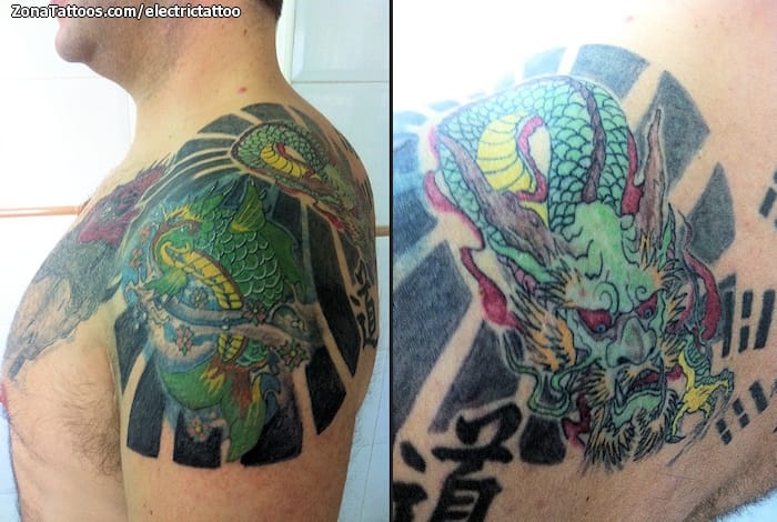 Foto de tatuaje Dragones, Orientales