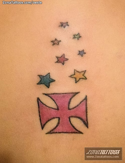 Foto de tatuaje Cruces, Estrellas, Astronomía