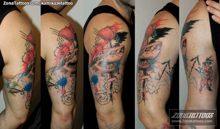 Tattoo photo Dragon Ball, Spots, Sharks