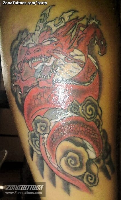 Foto de tatuaje Dragones, Orientales