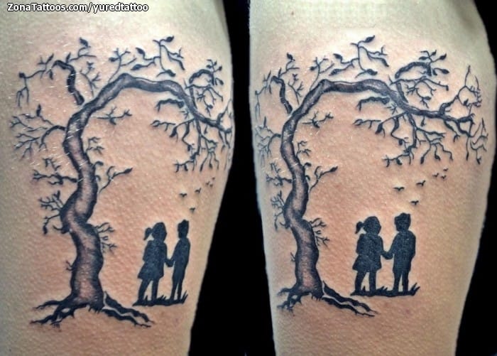 Foto de tatuaje Árboles, Siluetas