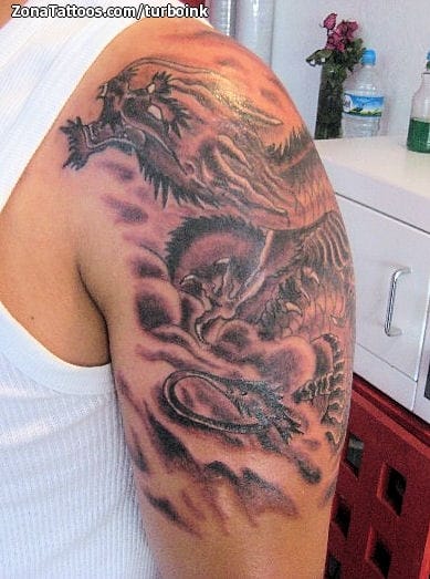 Foto de tatuaje Dragones, Orientales