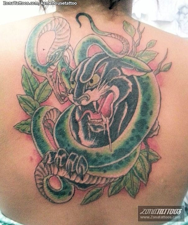 Tattoo photo Snakes, Panthers, Animals