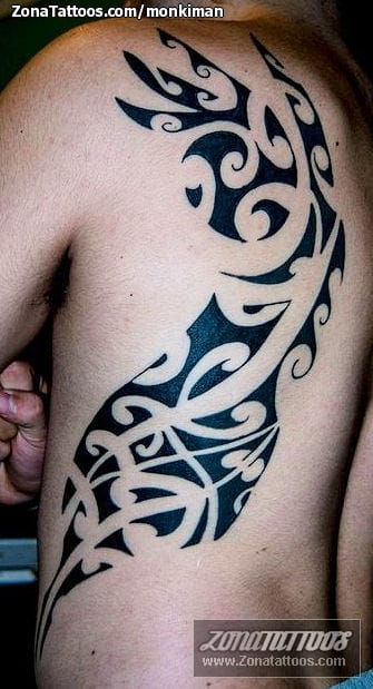 Foto de tatuaje Maoríes, Espalda