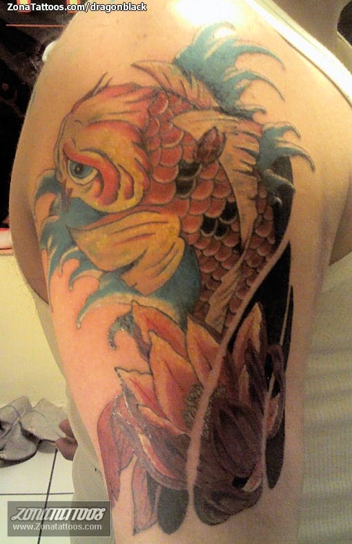 Foto de tatuaje Koi, Peces, Orientales