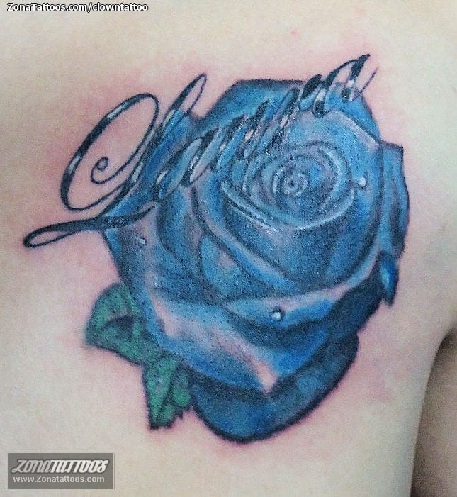 Tattoo photo Flowers, Names, Roses