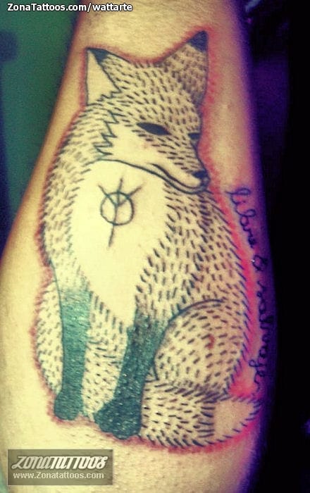 Foto de tatuaje Zorros, Animales