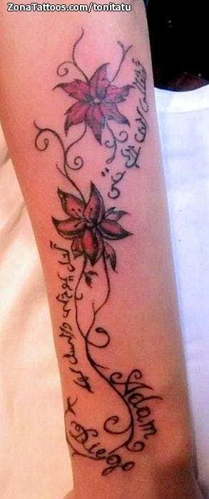 Tattoo photo Forearm, Flowers