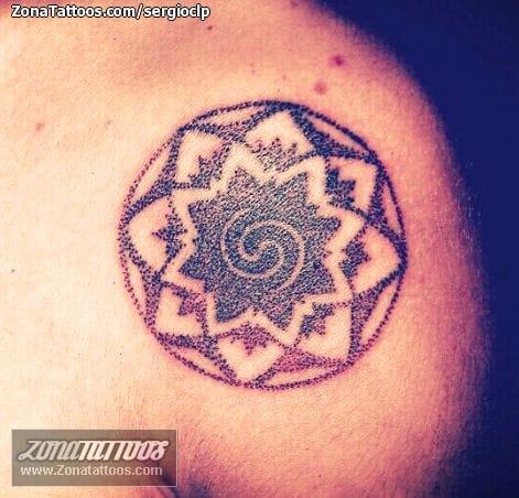 Tattoo photo Pointillism, Borneo roses