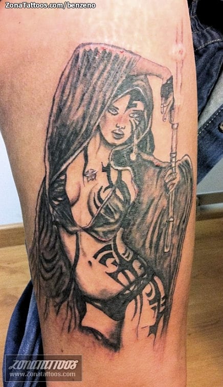 Tattoo photo Warriors, Girls, Thigh