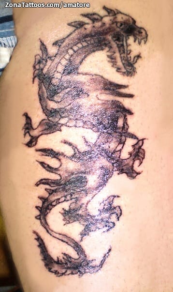 Foto de tatuaje Dragones, Fantasía